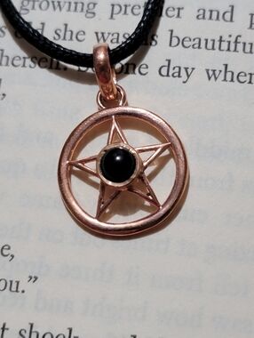 Black Onyx Pentacle Pendant Necklace